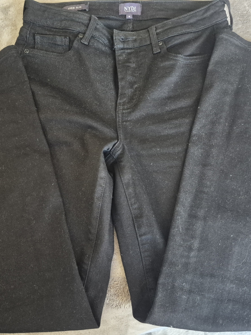 NYDJ Black Straight-Leg Jeans